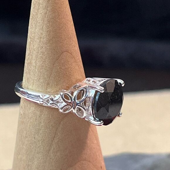 Black Tourmaline Ring 5 & Black Spinel Bracelet Bundle Set - Picture 3 of 16